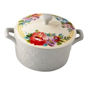 🌸 Pioneer Woman Sweet Romance Blossoms Mini Casserole Dish, Gray